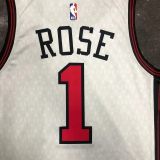 22-23 Bulls ROSE #1 White City Edition Top Quality Hot Pressing NBA Jersey