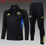 25-26 Man Utd High Quality Kids Half Pull Tracksuit