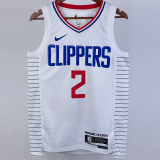 22-23 Clippers LEONARO #2 White Top Quality Hot Pressing NBA Jersey