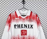 1991-1992 AS Cannes Home Retro Long Sleeve Soccer Jersey