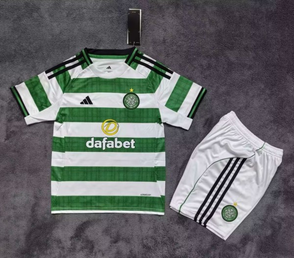 25-26 Celtic Home Kids Soccer Jersey