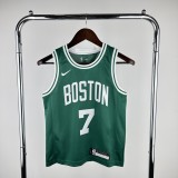 2023 CELTICS  BROWN #7 Green Top Quality Hot Pressing Kids NBA Jersey