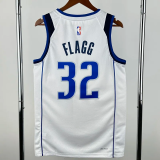 22-23 Dallas Mavericks FLAGG #32 White Top Quality Hot Pressing NBA Jersey(V领)