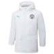 24-25 Man City White Hooded Windbreaker Fabric Cotton Coat  (蓝彪标)