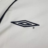 2002 England Home White Retro Soccer Jersey