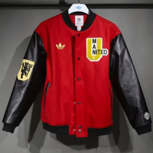 25-26 Man Utd Red Cotton Baseball Jacket