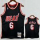 2013-2014 HEAT JAMES #6 Black Retro Top Quality Hot Pressing NBA Jersey