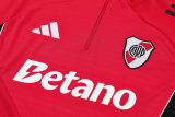 25-26 River Plate High Quality Half Pull Tracksuit