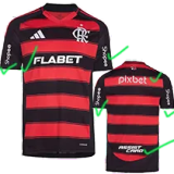 25-26 Flamengo Home Print Sponsor Fans Soccer Jersey 1:1 Thai Quality*全广告