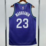 25-26 JAZZ MARKKANEN #23 Purple Top Quality Hot Pressing NBA Jersey