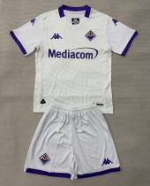 25-26 Fiorentina  Away Kids Soccer Jersey