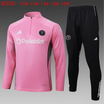 25-26 Inter Miami High Quality Kids Half Pull Tracksuit