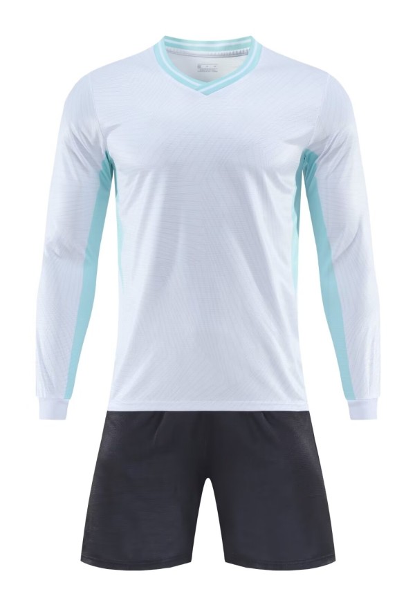 24-25 New White High Quality Long Sleeve Training Suit