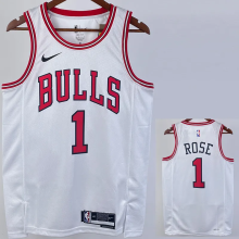 22-23 BULLS ROSE #1 White Top Quality Hot Pressing NBA Jersey