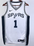 22-23 SA Spurs WEMBANYAMA #1 White Top Quality Hot Pressing NBA Jersey