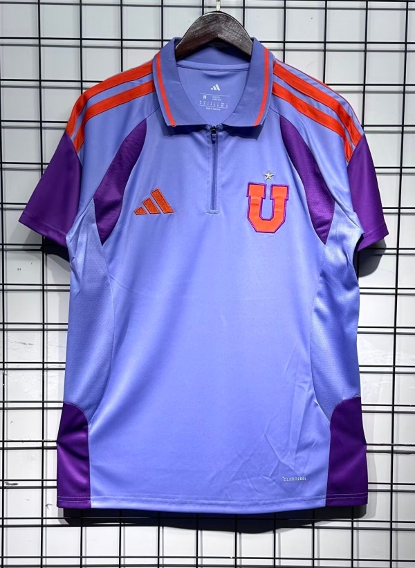 25-26 Universidad De Chile Purple Polo Short Sleeve