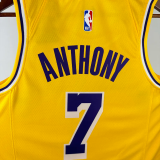 22-23 Lakers ANTHONY #7 Yellow Top Quality Hot Pressing NBA Jersey