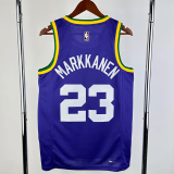 23-24 JAZZ MARKKANEN #23 purple Top Quality Top Quality Hot Pressing NBA Jersey (Retro Logo)