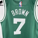 2023 CELTICS  BROWN #7 Green Top Quality Hot Pressing Kids NBA Jersey