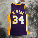 2000 LAKERS O‘NEAL #34 Purple Retro Top Quality Hot Pressing NBA Jersey