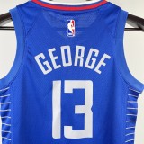 2023 Clippers GEORGE #13 Blue Top Quality Hot Pressing Kids NBA Jersey