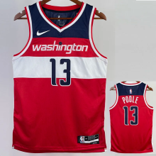 22-23 Wizards POOLE #13 Red Top Quality Hot Pressing NBA Jersey