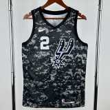 SA Spurs LEONARD #2 Camouflage color Top Quality Hot Pressing NBA Jersey