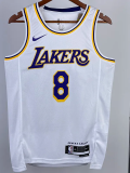 22-23 LAKERS BRYANT #8 White Top Quality Hot Pressing NBA Jersey(圆领)