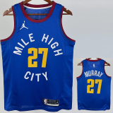 20-21 Nuggets MURRAY #27 Blue Top Quality Hot Pressing NBA Jersey (Trapeze Edition)