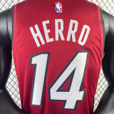 22-23 HEAT HERRO #14 Red Top Quality Hot Pressing NBA Jersey (Trapeze Edition)
