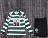 2001-2003 Sporting Lisbon Home Long sleeves Kids Retro Soccer Jersey