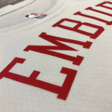 22-23 76ERS EMBIID #21 White City Edition Top Quality Hot Pressing NBA Jersey