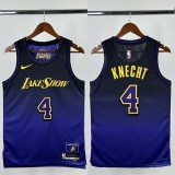 24-25 LAKERS KNECHT #4 Royal blue City Edition Top Quality Hot Pressing NBA Jersey
