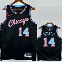 25-26 BULLS BUZELIS #14 Black City Edition Top Quality Hot Pressing NBA Jersey