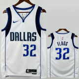 22-23 Dallas Mavericks FLAGG #32 White Top Quality Hot Pressing NBA Jersey(V领)