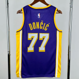 Lakers DONCIC #77 Purple Top Quality Hot Pressing NBA Jersey(V领)