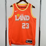 25-26 Cleveland Cavaliers JAMES #23 Orange City Edition Top Quality Hot Pressing NBA Jersey