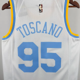 22-23 Lakers TOSCANO #95 White Retro Top Quality Hot Pressing NBA Jersey