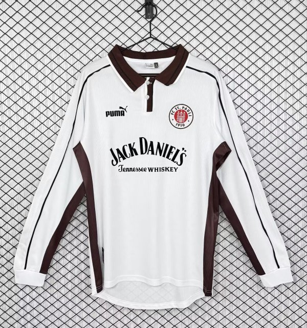 1999-2000 St. Pauli Home Long Sleeve Retro Soccer Jersey