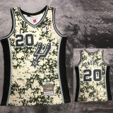 2013-14 SA Spurs GINOBILI #20 Green CamouflageTop Quality Hot Pressing NBA Jersey