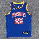 Warriors WIGGINS #22 Blue 75th Anniversary Retro NBA Jersey