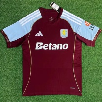 25-26 Aston Villa Home Fans Soccer Jersey