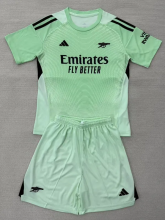25-26 ARS Light Green GoalKeeper Kids Soccer Jersey 1:1 Thai Quality