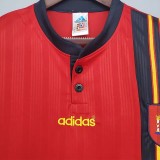 1996 Spain Home Retro Soccer Jersey