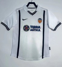 2000-01 Valencia Home Retro Soccer Jersey