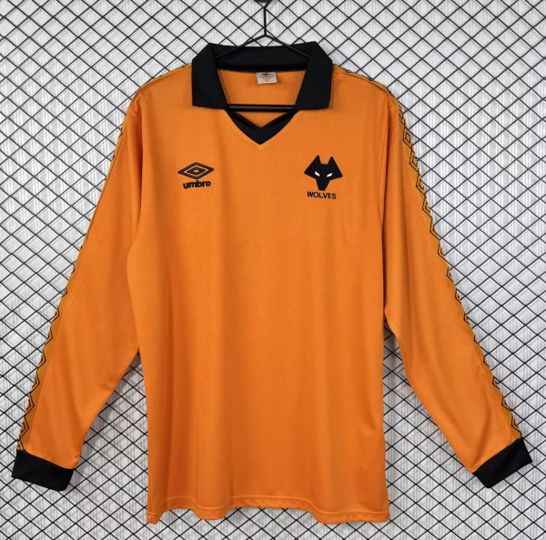 1980-1981 Wolves Home Long Sleeve Retro Soccer Jersey