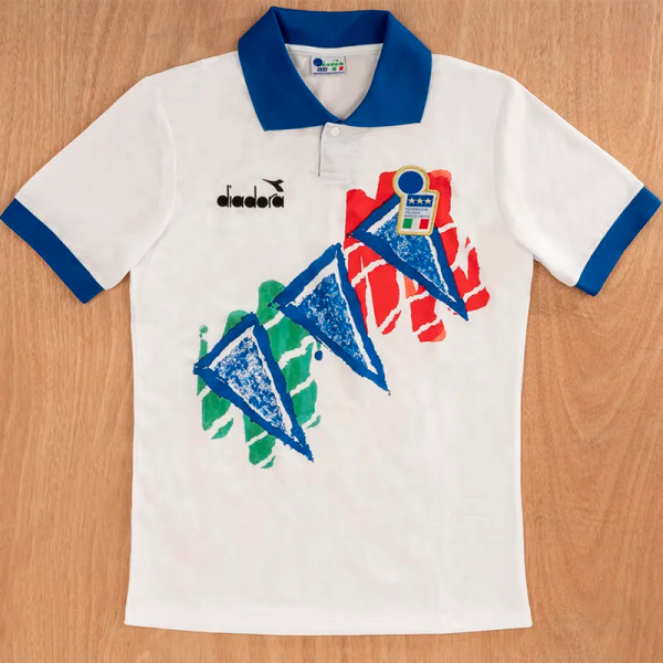 1994 Italy White Retro Training shirts
