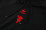 24-25 Man Utd Black Hoodie Tracksuit