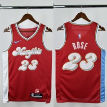 24-25 Grizzlies ROSE #23 Red City Edition Top Quality Hot Pressing NBA Jersey