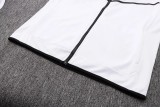 22-23 France White Hoodie Jacket Tracksuit#F395